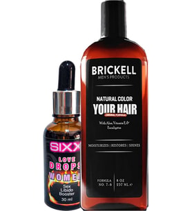 Brickell Şampuan Saçsakal Anti.white 237 ml Şampuan ile + Sıxx Kadınlara Özel Uyarıcıdamla