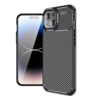 Coverzone iPhone 11 Pro ile Uyumlu Silikon K?l?f TPU Negro Silikon Ultra Slim Fit K?l?f ?le Uyumlu Karbon Delux K?l?f