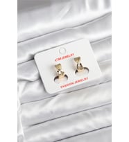 14K Gold Renk Kaplama CM Kadın Küpe 5886 - HPSBYI4564-9958