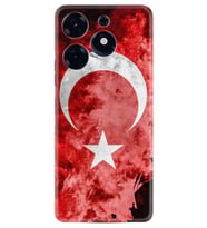 Tecno Spark 10 Pro Kılıf Resimli Desenli Baskılı Silikon Şanlı Türk Bayrağı 1315