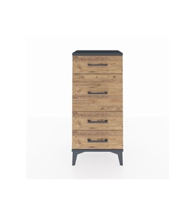 Arges Komodin 4 Çekmeceli 44x30x96 Antrasit-Çam