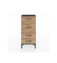 Arges Komodin 4 Çekmeceli 44x30x96 Antrasit-Çam