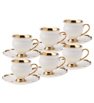 Emsan Exclusive  6 Kişilik Kahve Fincan Takımı 90 ml beyaz