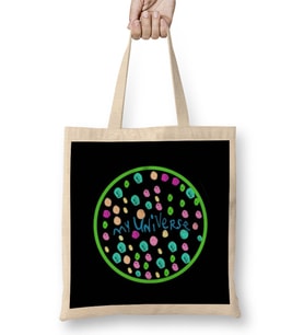 My Universe- YOU ARE MY UNIVERSE bts Army GIFT Bez Çanta Uzun Saplı