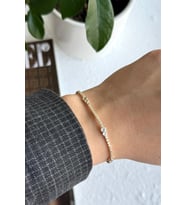 Seri Full Taşlı Su Yolu Çoklu Damla Model Garantili Kadın Çelik Bileklik Sarı Kararmaz Renk Atmaz