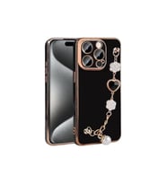 Apple iPhone 15 Pro Max Uyumlu Kılıf El Tutamaçlı Kamera Korumalı Zore Taka Silikon Kapak (Siyah)