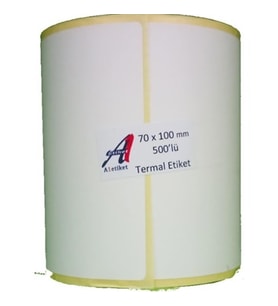 Kirtasiyejet Etiket Termal Etiket 70 x 100 mm 5,000 Adet Termal Barkod Etiketi 500 Sarımlı 10 Rulo