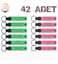 Fıstık Yeşili & Pembe, İngilizce Öğretmeninden Hatıra, 42’li Set, Kişisel Yazılı Hatıra Anahtarlık