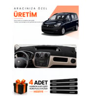 DACİA DOKKER (2012-2020) Uyumlu Torpido Koruma Örtüsü Oto Kılıfı - Siyah