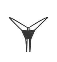 Liona Kadın Fantazi İç Giyim Parlak Siyah Fantezi G-String  İç Çamaşırı