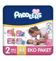 Paddlers Bebek Bezi 2 Numara Mini (3-6 Kg) 44 Adet – Eko Paket