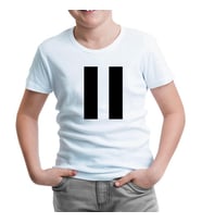 Pause by Lines Beyaz Çocuk Tshirt