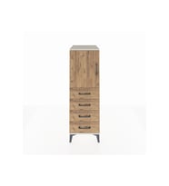 Kronos Dolap 2 Raflı 4 Çekmeceli Tek Kapaklı 44x59x134 Aytaşı-Çam
