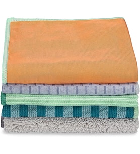 Renew Collection çok fonksiyonlu geri dönüştürülmüş mikrofiber bez, 5 adet, çok renkli