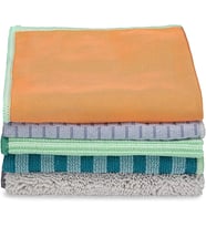 Renew Collection çok fonksiyonlu geri dönüştürülmüş mikrofiber bez, 5 adet, çok renkli