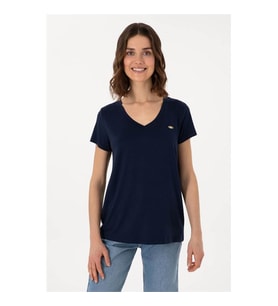 U.S. Polo Assn. Cıyosel-Iy26 Lacivert Kadın T-Shirt PU-8789