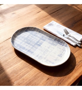 GÜRAL PORSELEN Bilbao Life 25x15 cm Kayık Tabak 4256