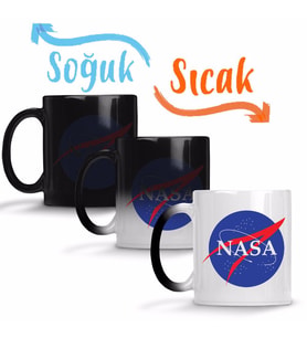 Nasa Logosu Sihirli Kupa Bardak Porselen
