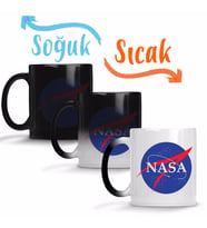 Nasa Logosu Sihirli Kupa Bardak Porselen