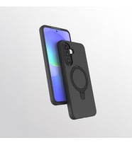 Galaxy A56 Kılıf Magsafe Şarj Özellikli Standlı Sensitive Touch Samara Kapak (Siyah)