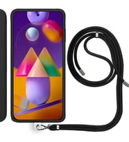 Samsung Galaxy M31S (M317F) İp Askılı Silikon Kılıf Siyah