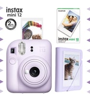 Instax mini 12 Lila Fotoğraf Makinesi-10'lu Film ve Mini Albüm Seti
