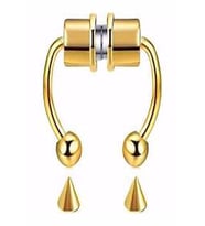 Mıknatıslı Fake Septum Piercing Altın rengi