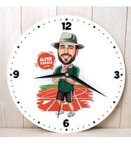 Sporcu Karizmatik Erkeğe Hediye Karikatürlü Duvar Saati