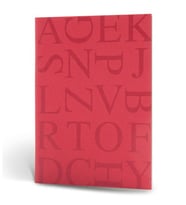 Tipografi Karton Kapak Çizgili Defter Kırmızı 96 S
