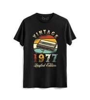 Vintage 1977 Limeted Edition Siyah Tshirt