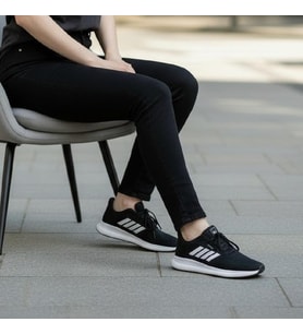 Branca 3990 tx Siyah Beyaz Fuspetli Erkek Spor Ayakkabı (Siyah - Beyaz)