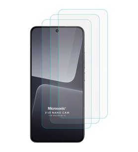 Microsonic Xiaomi Mi 13 Screen Protector Nano Glass Cam Ekran Koruyucu (3`lü Paket) (Renksiz)