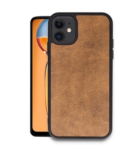 iPhone 11 Kılıf Aras Deri Kapak - Taba