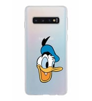 Samsung Galaxy S10 Kapak Donald Duck Tasarımlı Şeffaf Silikon Kılıf