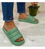 Akınalbella 406 Mint Yeşili Hafif Rahat Günlük Havuz Plaj Kadın Terliği