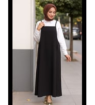 Fantezia Night Kadın Acı Kahverengi Basic Ayarlanabilir Askılı Jile Elbise