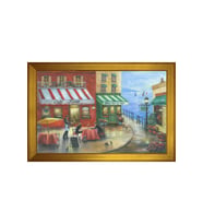 Manzara Temalı Kanvas Tablo 50 x 70 cm Gold Çerçeve
