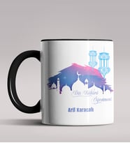 Kişiye Özel Din Kültürü Öğretmeni Tasarımlı Siyah Renk Kupa  (Siyah)
