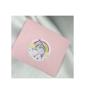 Unicorn Sticker Gökkuşağı Rainbow Hero Kids Tek Boynuzlu At Çocuk Etiketi 4 Cm 100 Adet