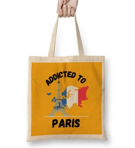 Addicted To Paris Bez Çanta Uzun Saplı