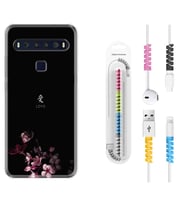 TCL 10L 10 Plus 10SE 20E 20SE 30SE L7 Kılıf Kablo Koruma Spiral Silikon Love 1629