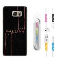 Samsung S7 Edge S20 Fe Plus Ultra S21 S22 Kılıf Kablo Koruma Spiral Silikon Meow 1657