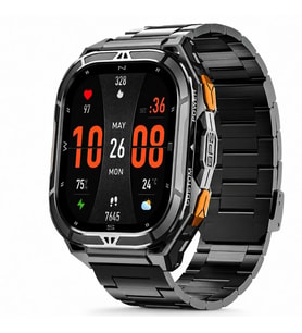 HainoTeko GPS-3 Akıllı Saat GPS Özellikli 5ATM Su Geçirmez AMOLED Ekran 3 Kordonlu BT Arama Siyah