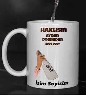 Komik - Esprili Kupaa Bardakk HAKLISIN Tasarımlı Komik Kupaa Bardakk