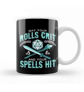May Your Rolls Crit And Your Spells Hit Kupa Bardak Porselen