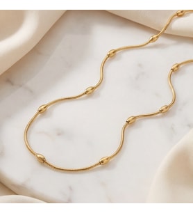 Çelik Zincir Altın Kaplama Dorika Toplu Model 1 MM - ZN-250 (Gold)
