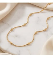 Çelik Zincir Altın Kaplama Dorika Toplu Model 1 MM - ZN-250 (Gold)