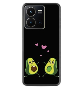 Vivo Y22 Kılıf Silikon Desen Özel Seri Aşık Avokadolar 1642