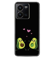 Vivo Y22 Kılıf Silikon Desen Özel Seri Aşık Avokadolar 1642