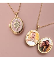 Vintage Kapaklı Resimli Kadın Kolye Çelik Takı Fotoğraflı Aksesuar Kişiye Özel